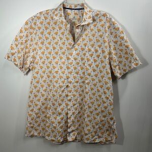 Johnnie-O Men’s Hanging out Madier flamingo button down shirt size large.
